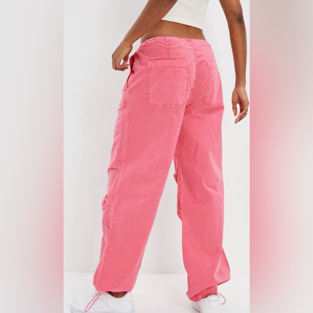 American Eagle AE Stretch Low-Rise Parachute Pant Pink Cargo XL Athleisure - Picture 3 of 16